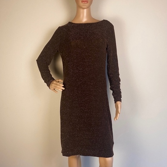NEW MICHAEL MICHAEL KORS COWL BACK METALLIC MINI DRESS - Picture 2 of 7